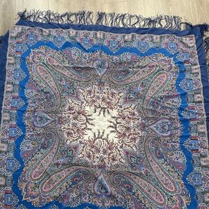Paisley Patterned Scarf 100% silk